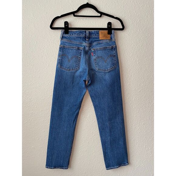 Levi's Wedgie Straight Jeans Salsa Charleston Outlasted Dark Wash - Picture 3 of 9